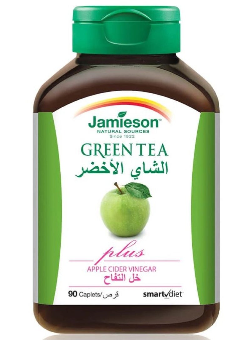 Jamieson Green Tea with apple cider vinegar 90 Caplets - Image 1